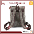 Personality Canvas Leather School Backpack Bag Vintage Backpack